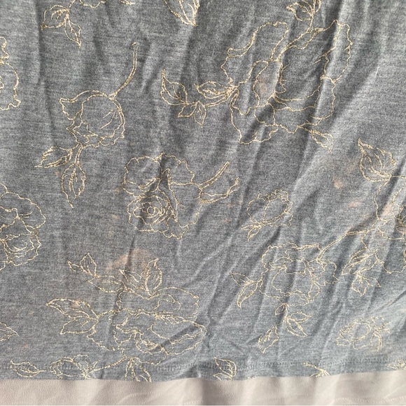 Grey Gold Floral WHBM Casual Shirt - Picture 5 of 8